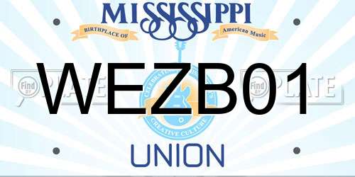 WEZB01 Mississippi License Plate