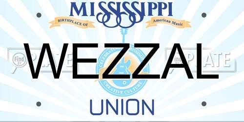 WEZZAL Mississippi License Plate