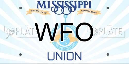 WFO Mississippi License Plate