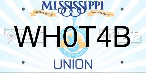 WH0T4B Mississippi License Plate
