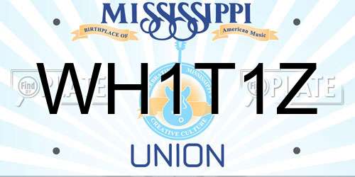 WH1T1Z Mississippi License Plate