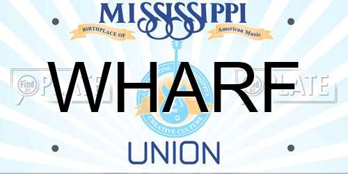 WHARF Mississippi License Plate
