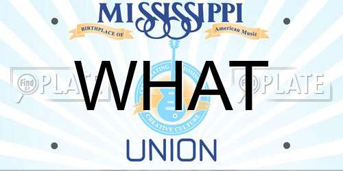 WHAT Mississippi License Plate