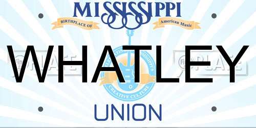 WHATLEY Mississippi License Plate