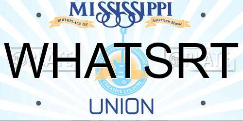 WHATSRT Mississippi License Plate
