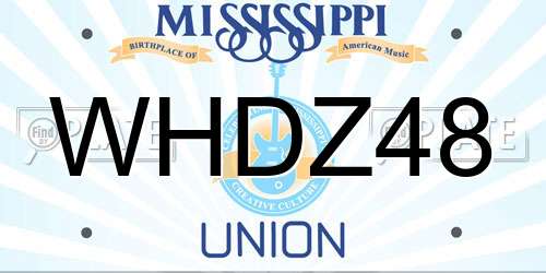 WHDZ48 Mississippi License Plate