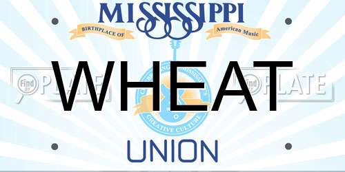 WHEAT Mississippi License Plate