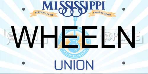 WHEELN Mississippi License Plate
