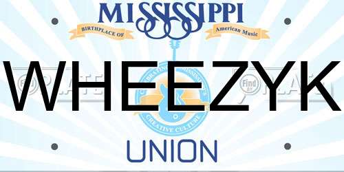 WHEEZYK Mississippi License Plate