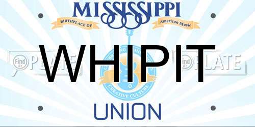 WHIPIT Mississippi License Plate