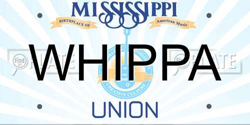 WHIPPA Mississippi License Plate