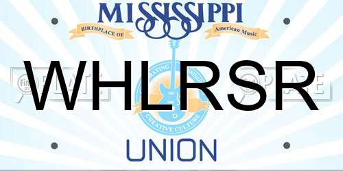 WHLRSR Mississippi License Plate