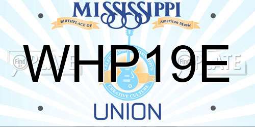 WHP19E Mississippi License Plate