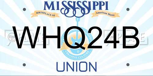 WHQ24B Mississippi License Plate