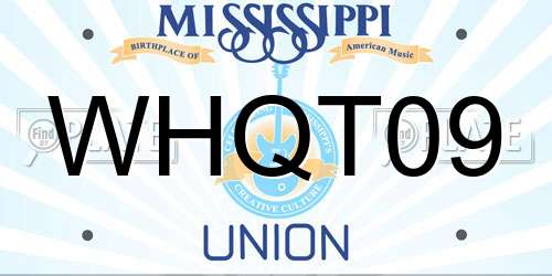 WHQT09 Mississippi License Plate