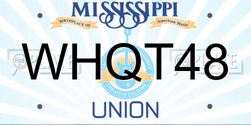 WHQT48 Mississippi License Plate