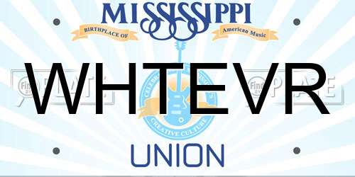 WHTEVR Mississippi License Plate