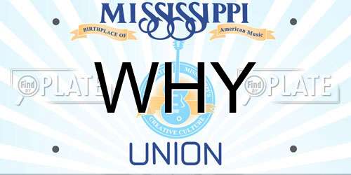 WHY Mississippi License Plate