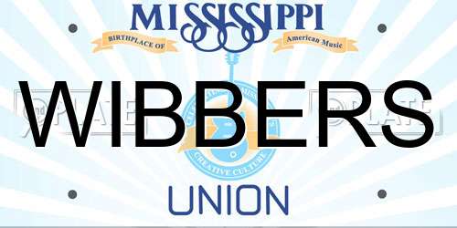 WIBBERS Mississippi License Plate