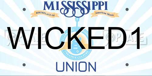 WICKED1 Mississippi License Plate
