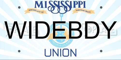 WIDEBDY Mississippi License Plate