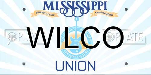 WILCO Mississippi License Plate