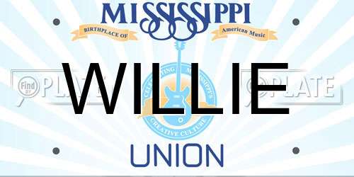 WILLIE Mississippi License Plate