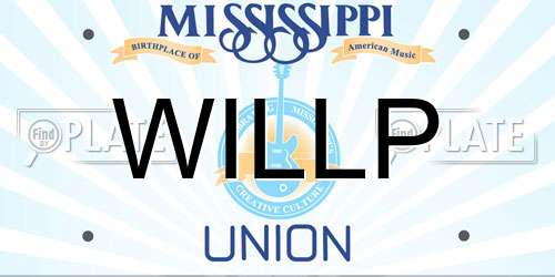 WILLP Mississippi License Plate
