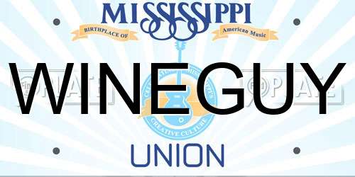 WINEGUY Mississippi License Plate