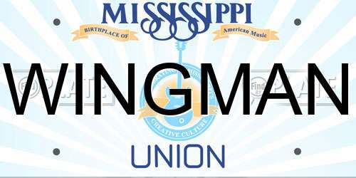 WINGMAN Mississippi License Plate