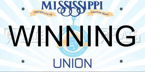 WINNING Mississippi License Plate