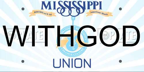 WITHGOD Mississippi License Plate