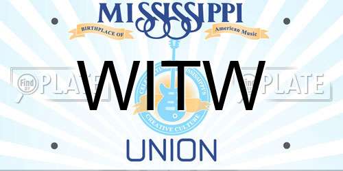 WITW Mississippi License Plate