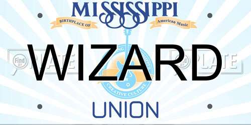 WIZARD Mississippi License Plate