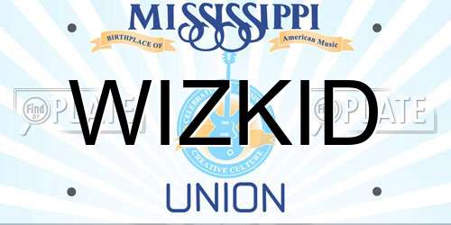WIZKID Mississippi License Plate