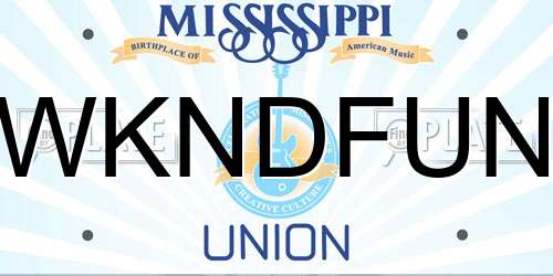 WKNDFUN Mississippi License Plate
