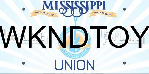 WKNDTOY Mississippi License Plate