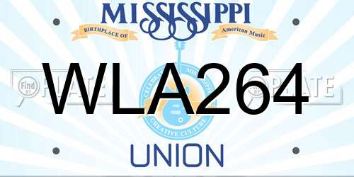 WLA264 Mississippi License Plate