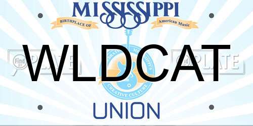 WLDCAT Mississippi License Plate