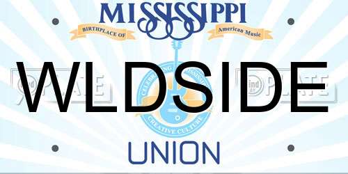 WLDSIDE Mississippi License Plate