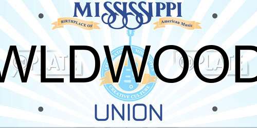 WLDWOOD Mississippi License Plate