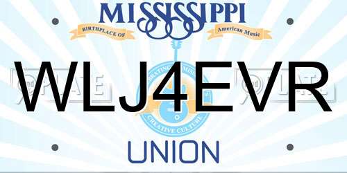 WLJ4EVR Mississippi License Plate