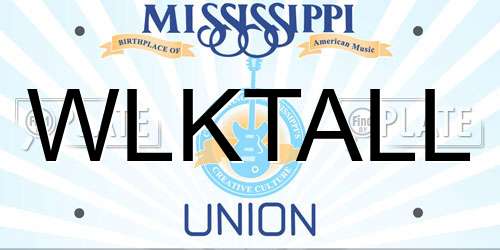 WLKTALL Mississippi License Plate