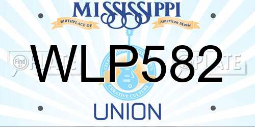 WLP582 Mississippi License Plate