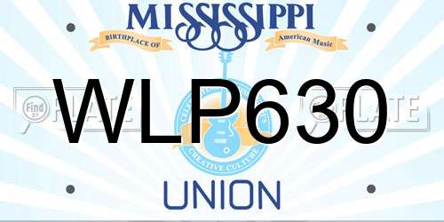 WLP630 Mississippi License Plate