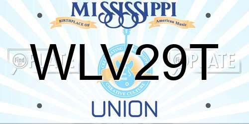 WLV29T Mississippi License Plate