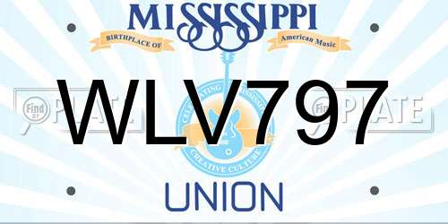 WLV797 Mississippi License Plate