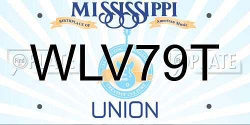 WLV79T Mississippi License Plate