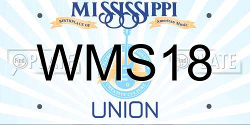 WMS18 Mississippi License Plate