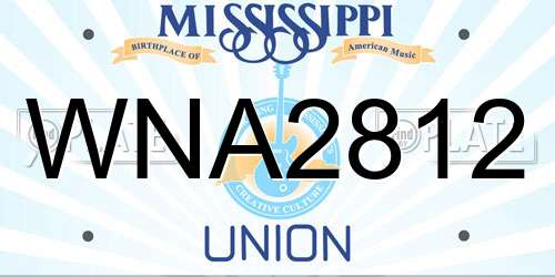 WNA2812 Mississippi License Plate